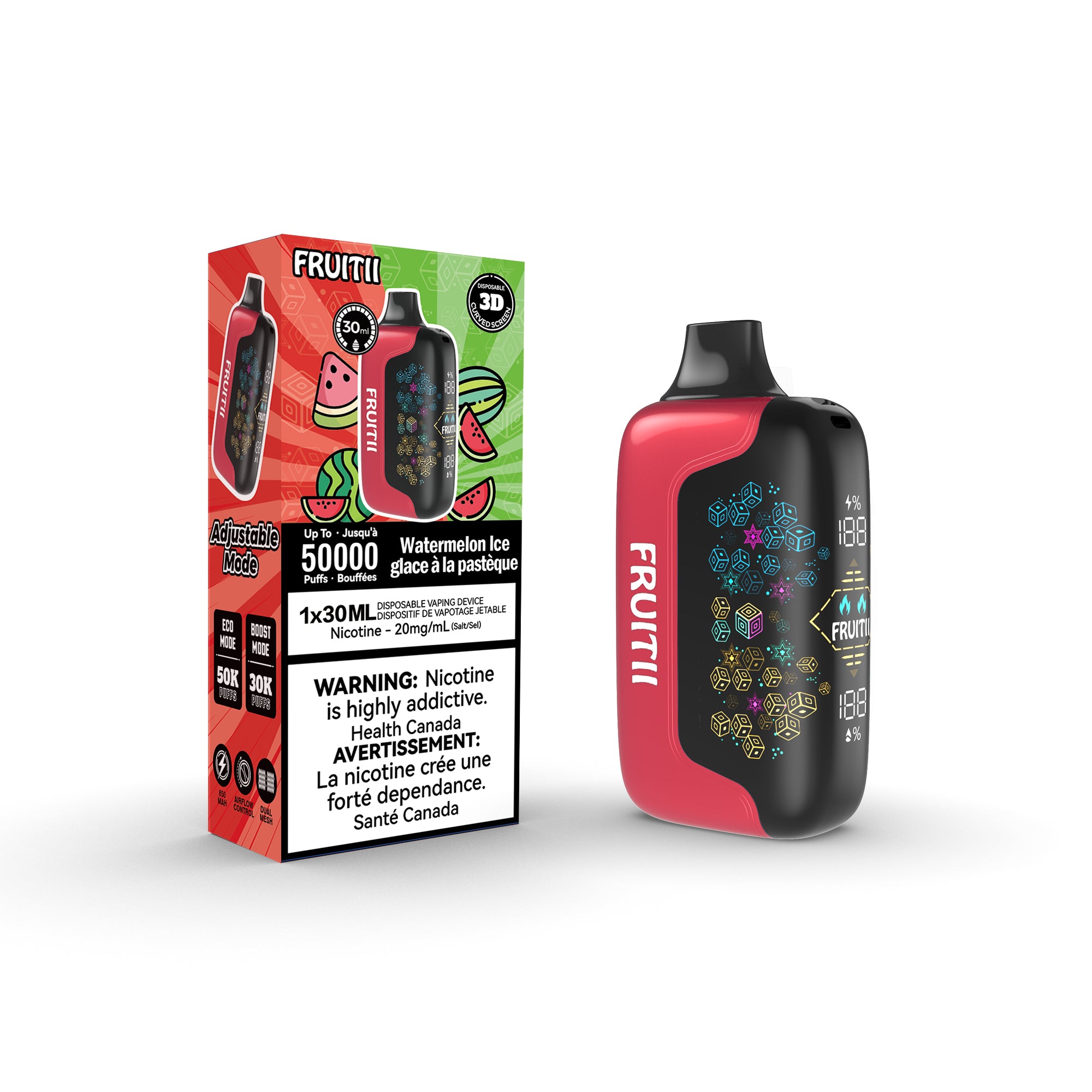 Fruitii 50k (50000) Disposable Vape Watermelon Ice
