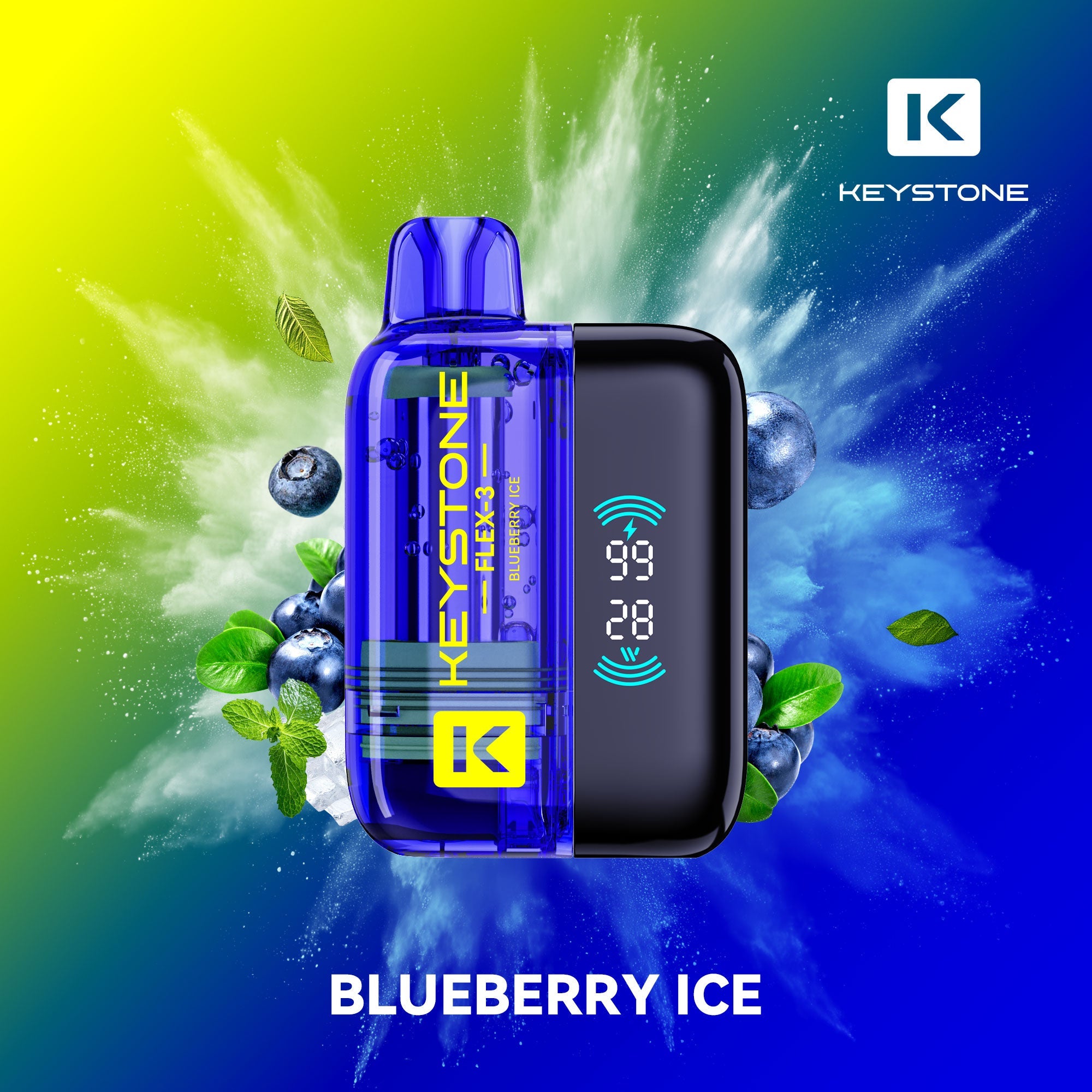 Keystone Flex-3 Pod 68K Starter Kit Blueberry Ice